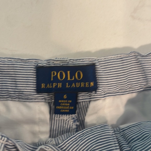 Boys Polo Navy Striped and Pony Shorts size 6 - Picture 3 of 3